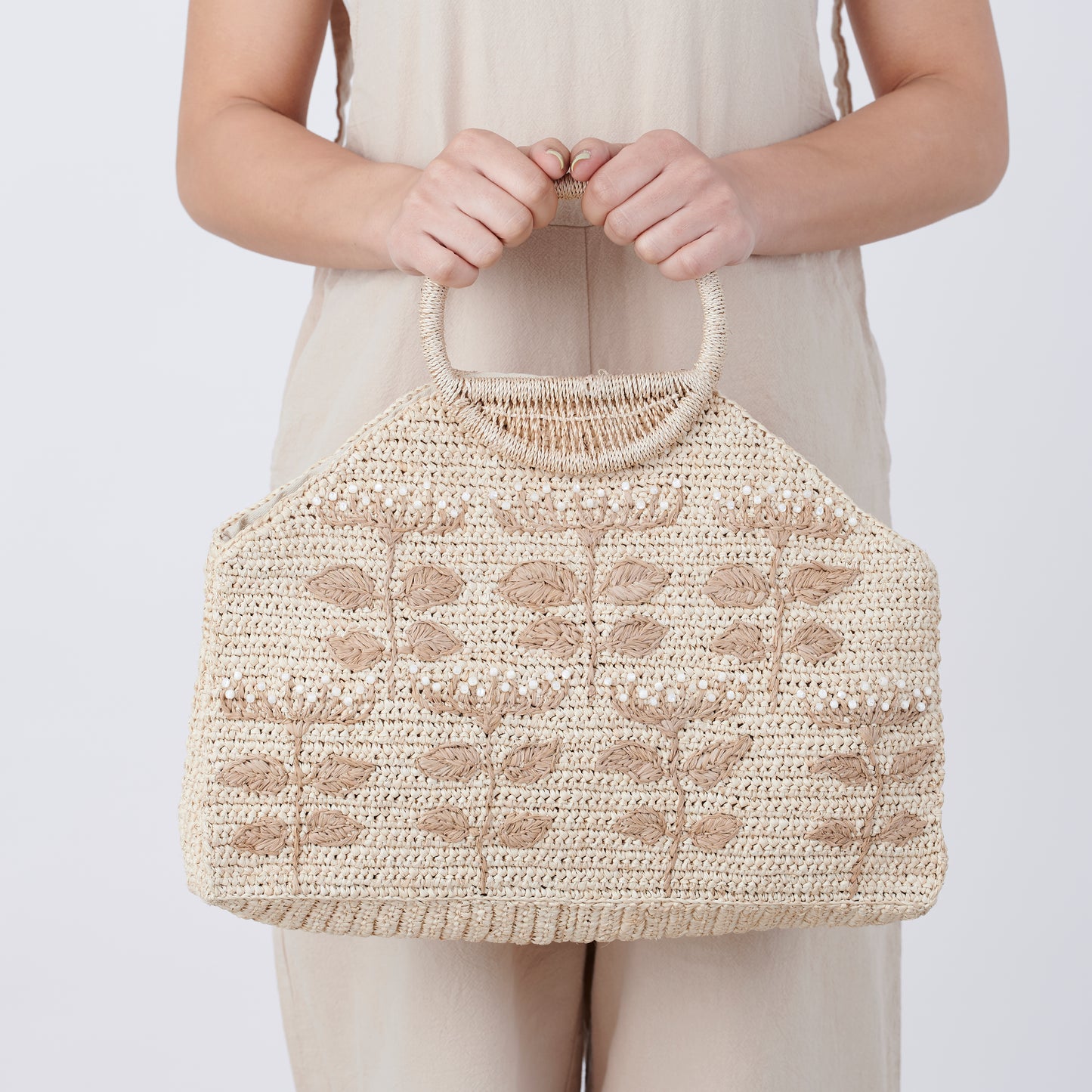 Hand Crochet Raffia Bag - MONICA