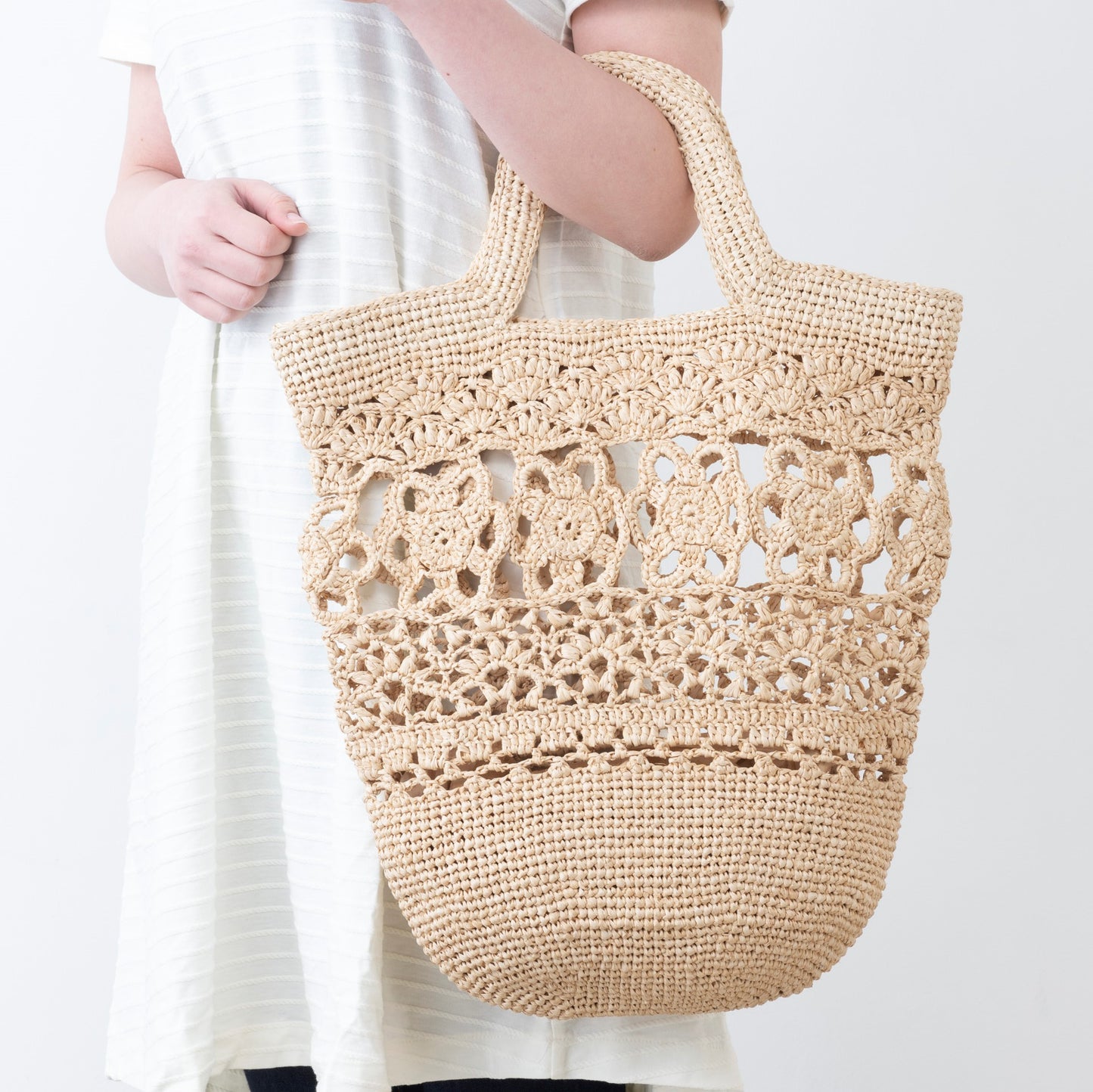 Hand Crochet Raffia Bag - ANEMONE