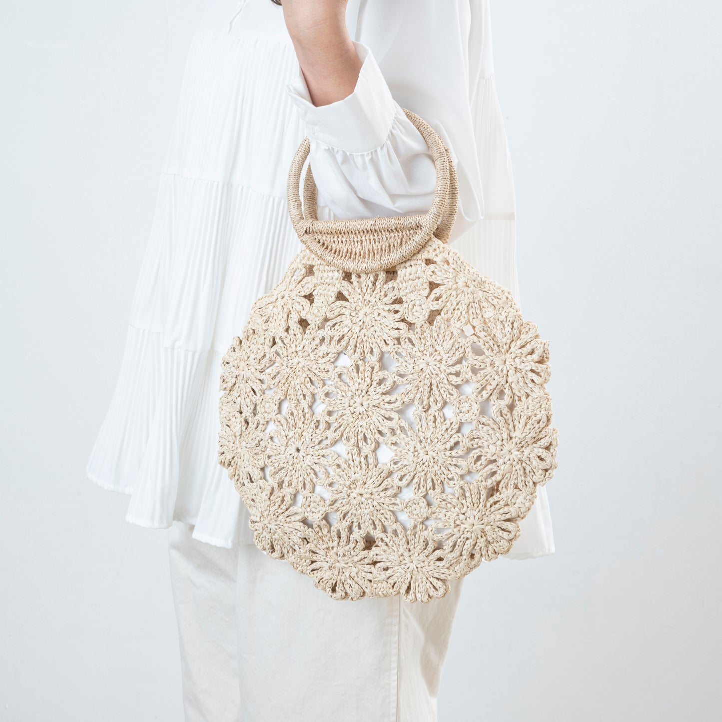 Hand Crochet Raffia Bag - BELLA