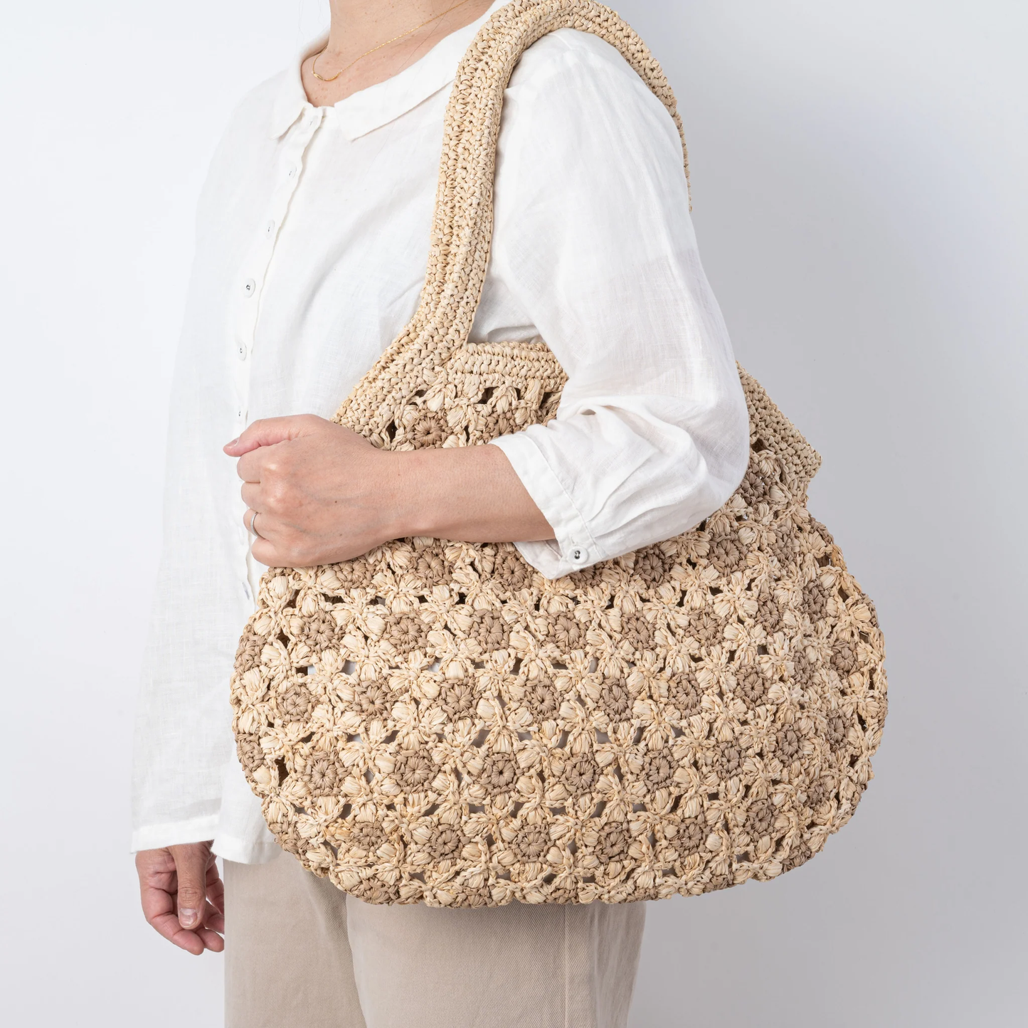 Hand Crochet Raffia Bag - FLORIAN