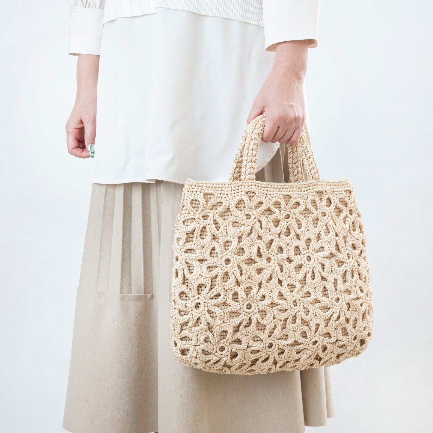Hand Crochet Raffia Bag - HOBANA