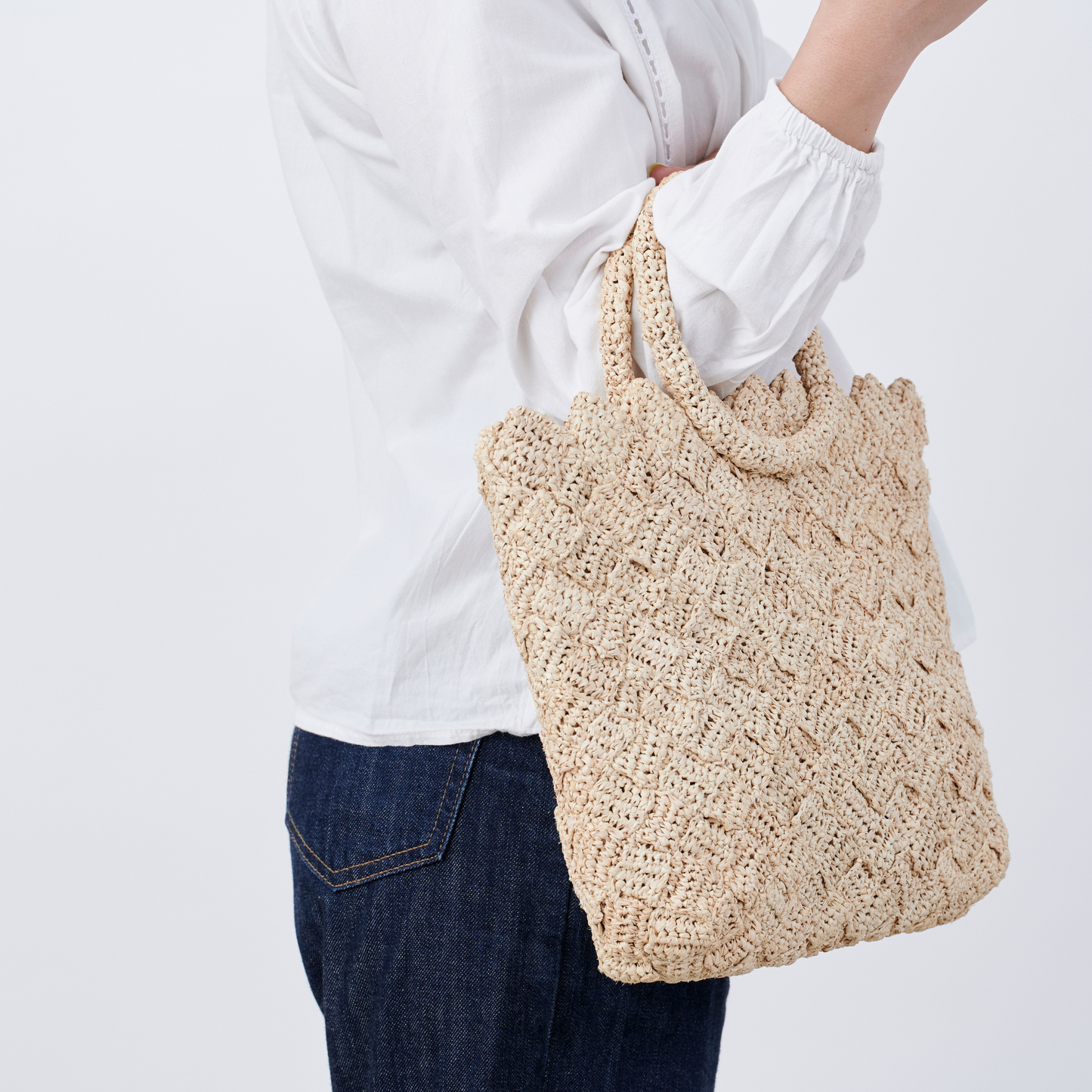 Hand Crochet Raffia Bag - WEAVED