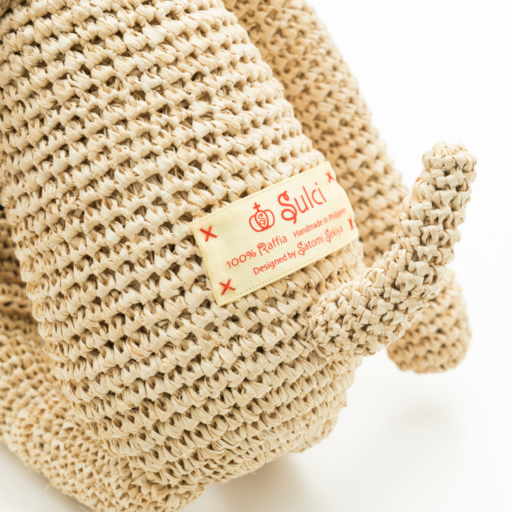 Hand Crochet Raffia Amigurumi - CANIE THE DOG