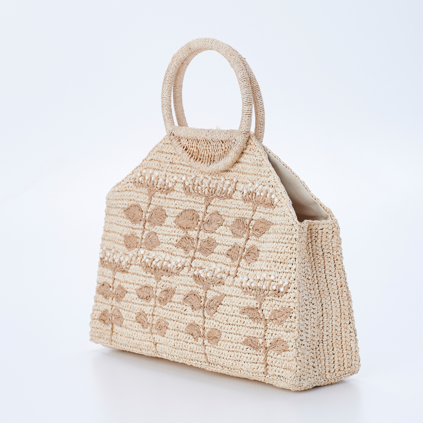 Hand Crochet Raffia Bag - MONICA