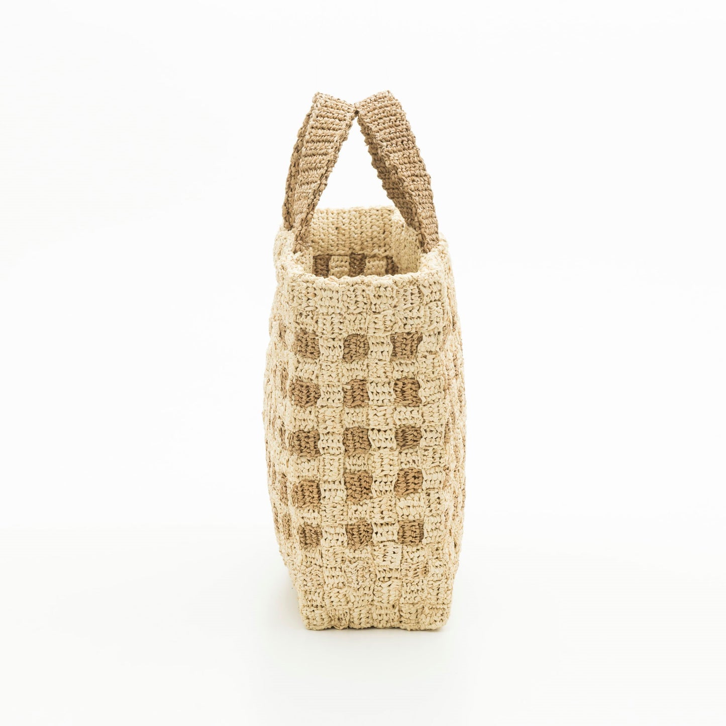 Hand Crochet Raffia Bag - BLOCK BAG
