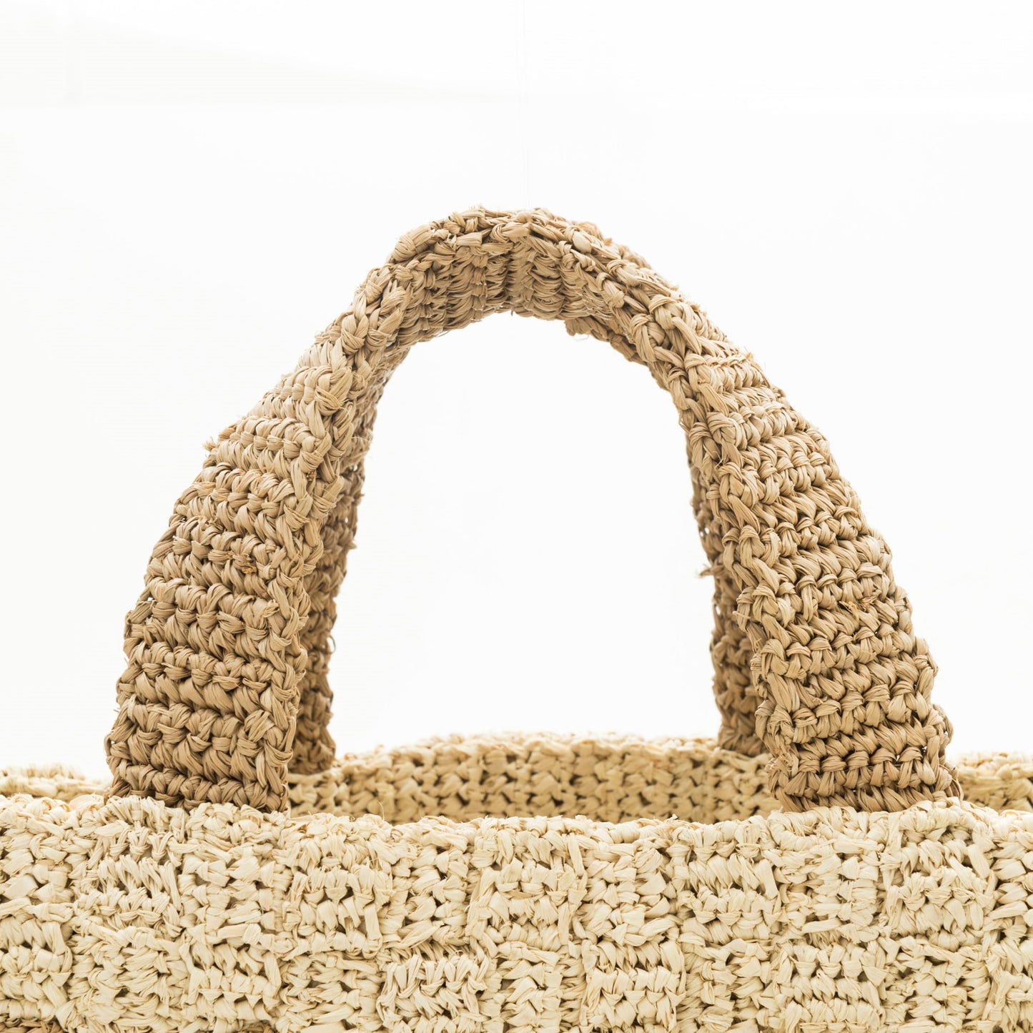 Hand Crochet Raffia Bag - BLOCK BAG