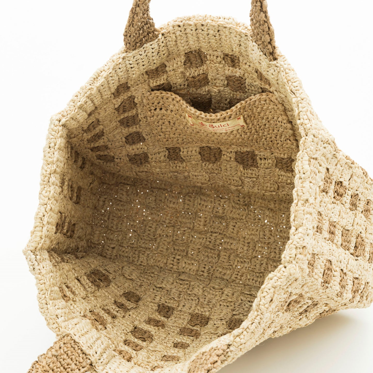 Hand Crochet Raffia Bag - BLOCK BAG