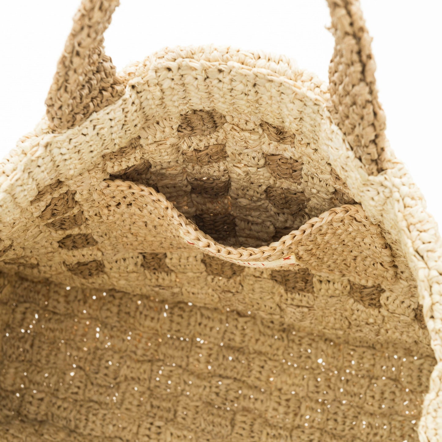Hand Crochet Raffia Bag - BLOCK BAG
