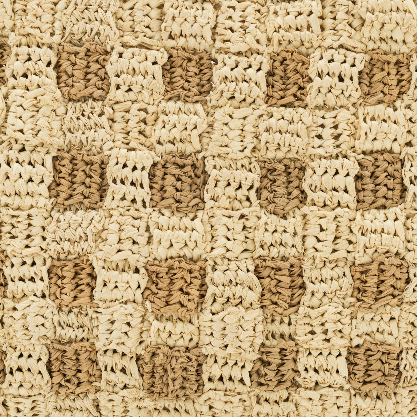 Hand Crochet Raffia Bag - BLOCK BAG