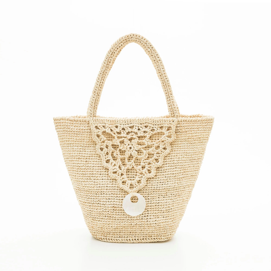 Hand Crochet Raffia Bag - BABE