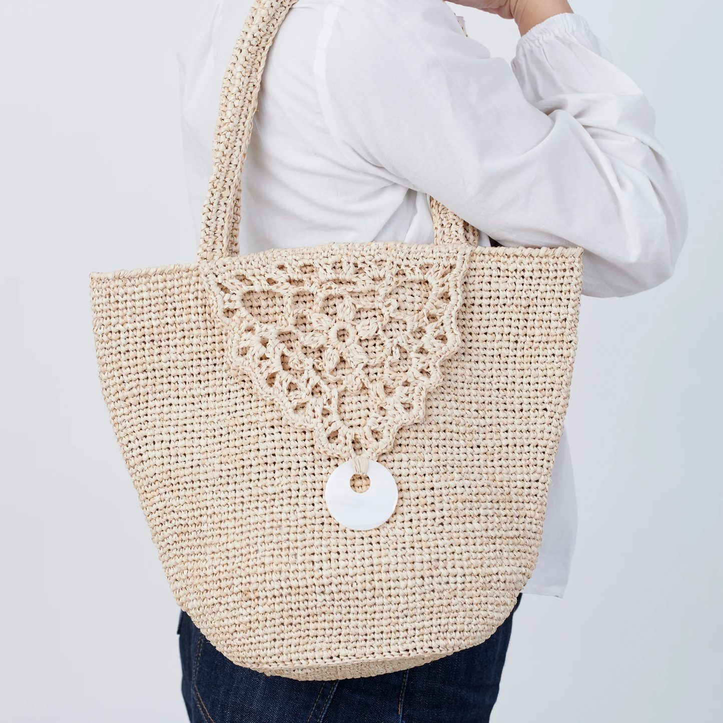 Hand Crochet Raffia Bag - BABE