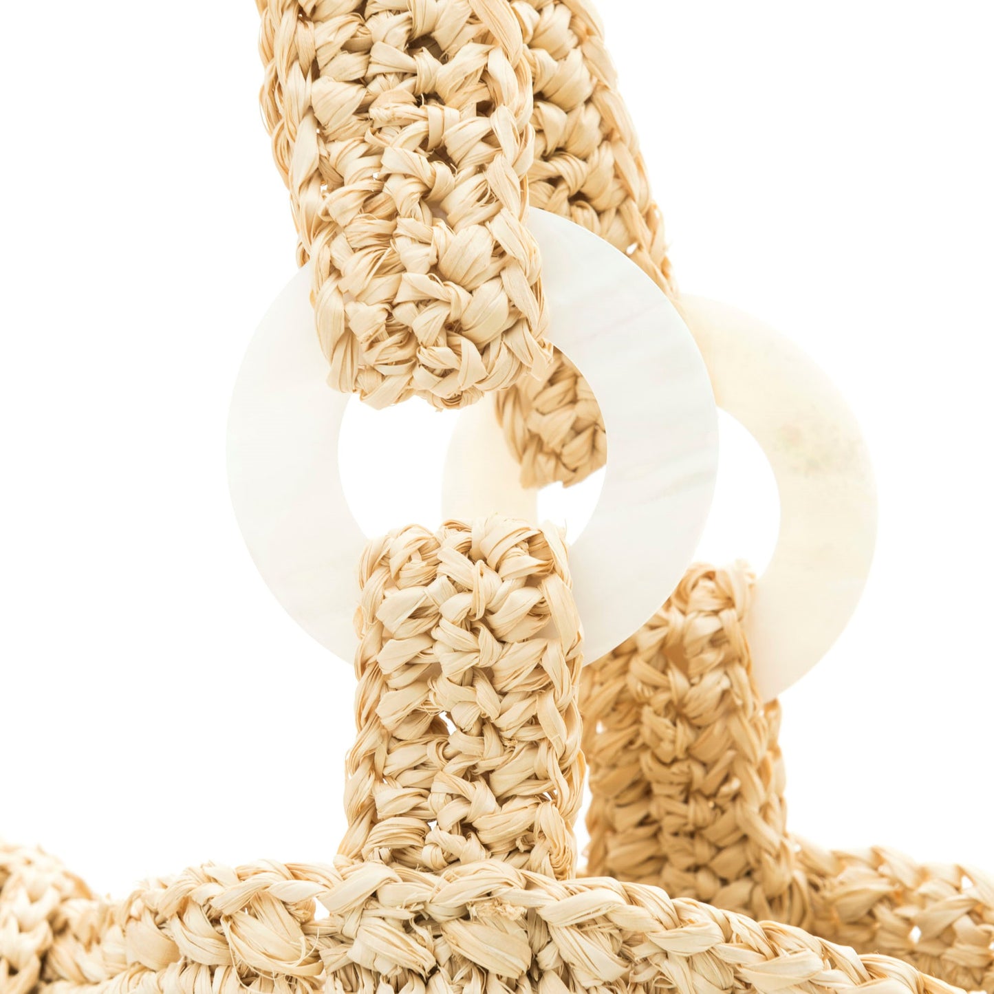 Hand Crochet Raffia Bag - BELL (Beige)