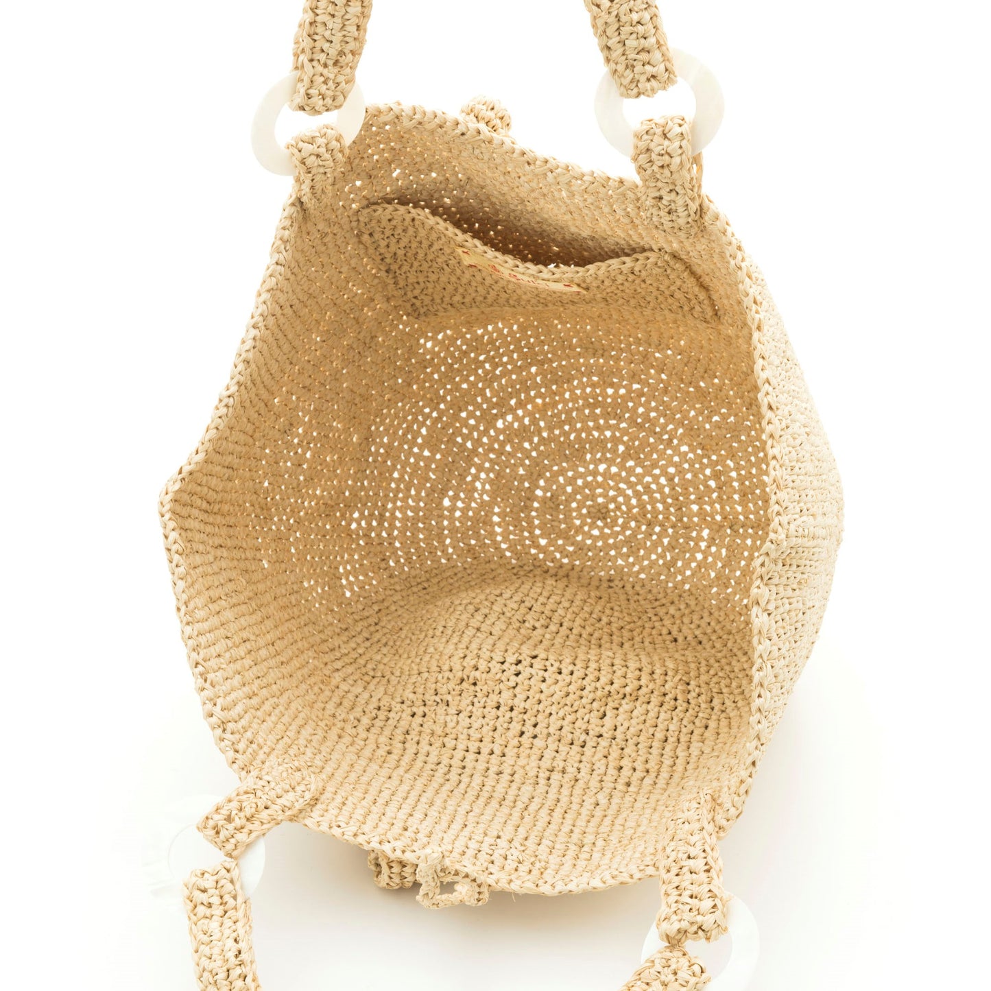 Hand Crochet Raffia Bag - BELL (Beige)