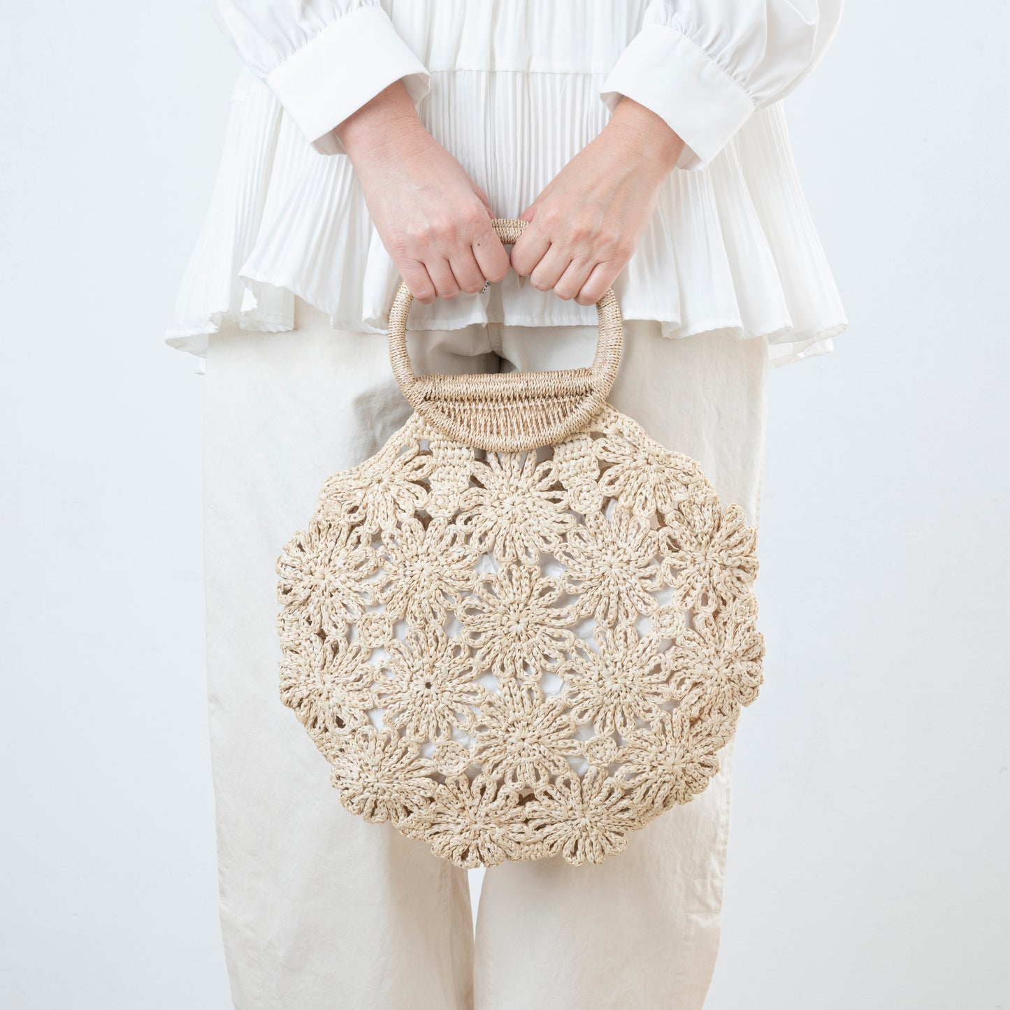 Hand Crochet Raffia Bag - BELLA