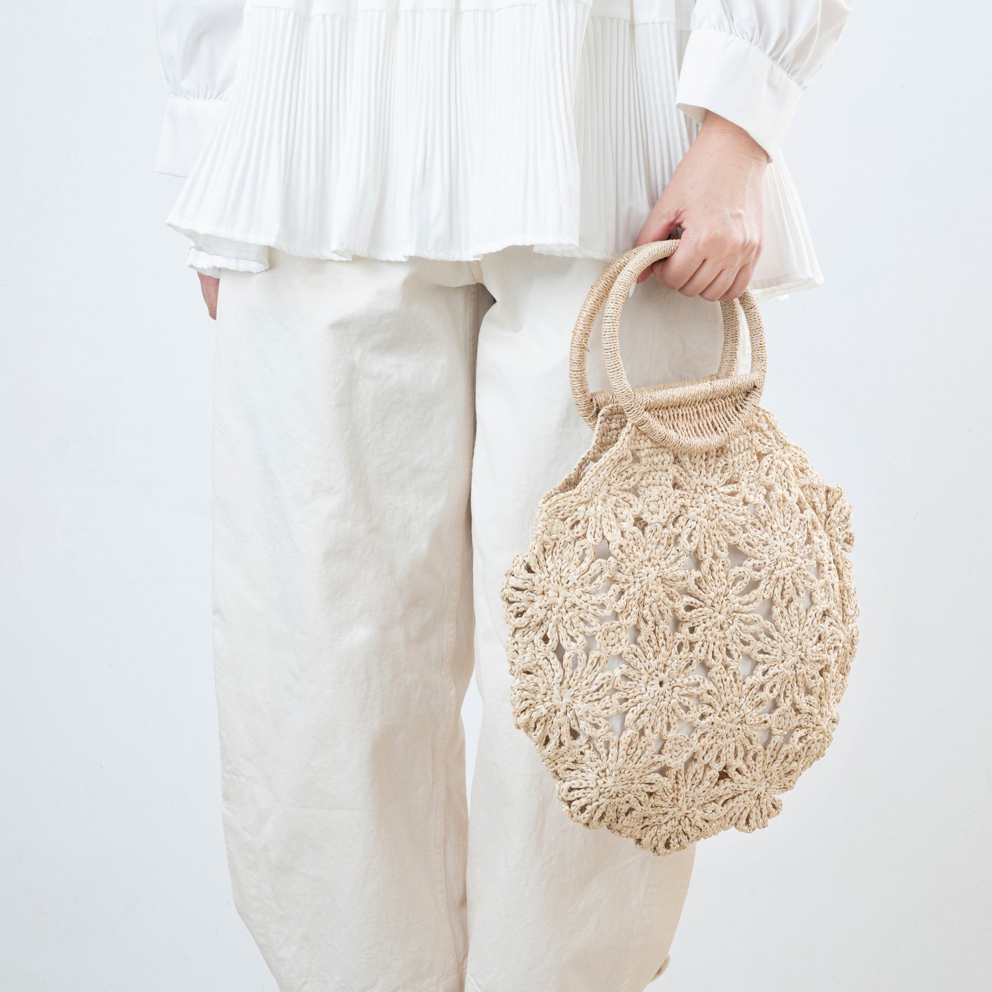 Hand Crochet Raffia Bag - BELLA