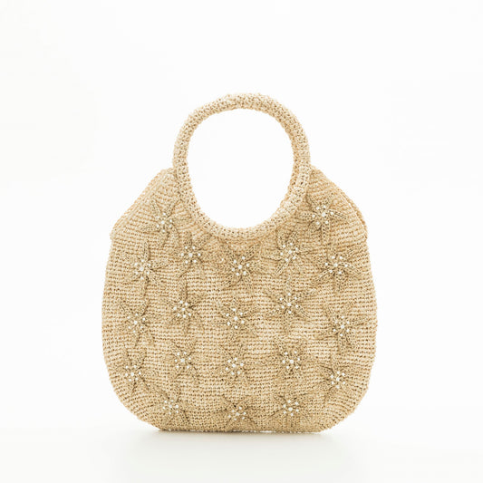 Hand Crochet Raffia Bag - BLOSSOM
