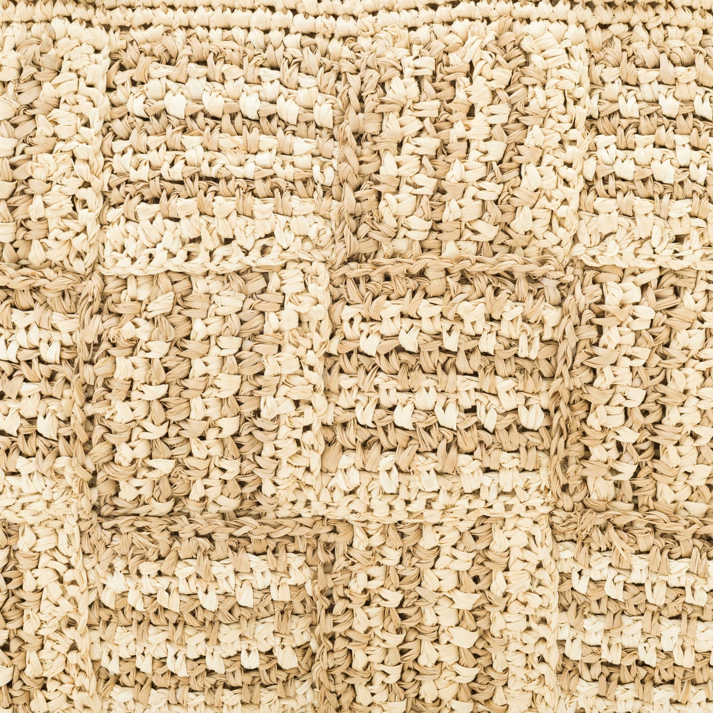 Hand Crochet Raffia Bag - CHECK