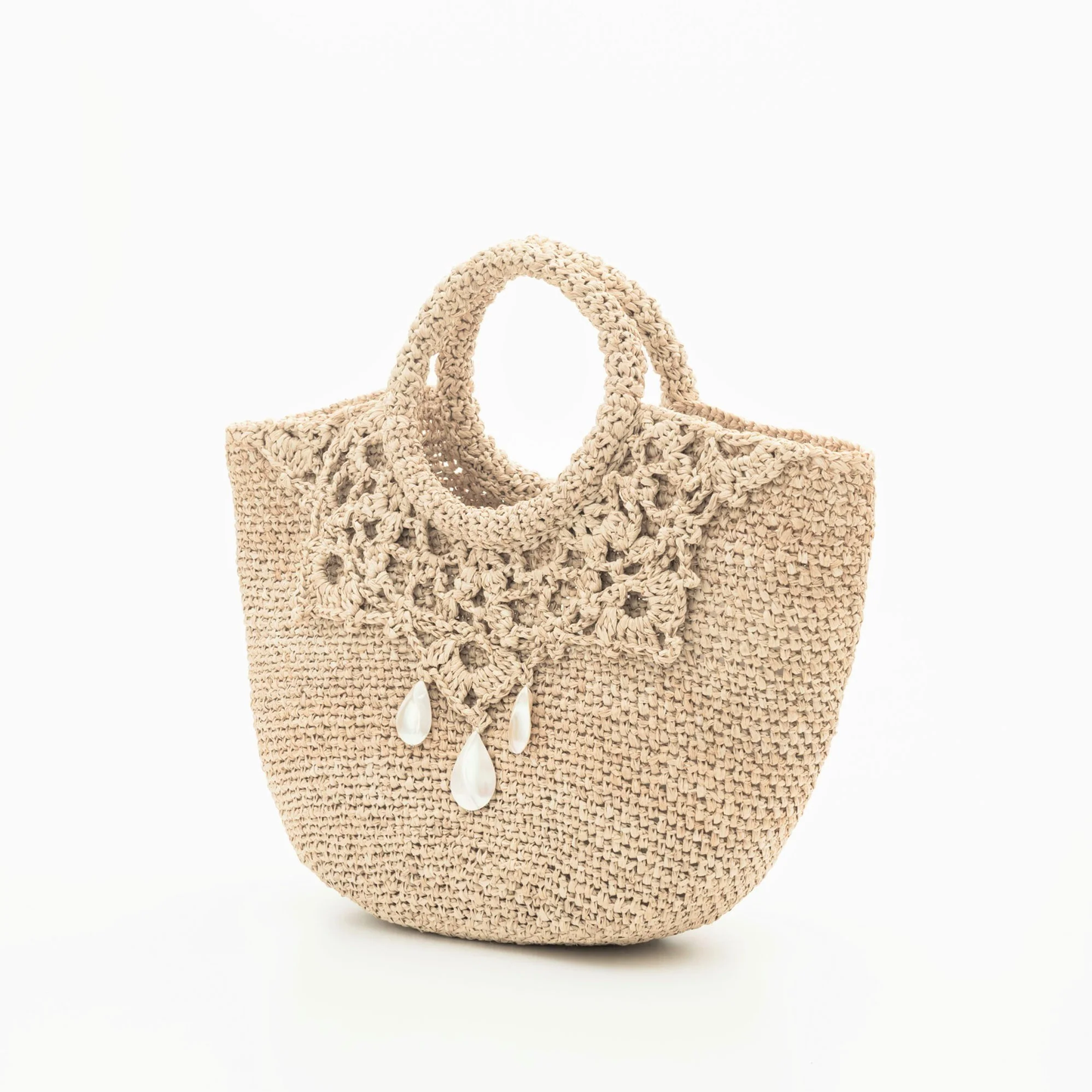 Hand Crochet Raffia Bag - CROWN