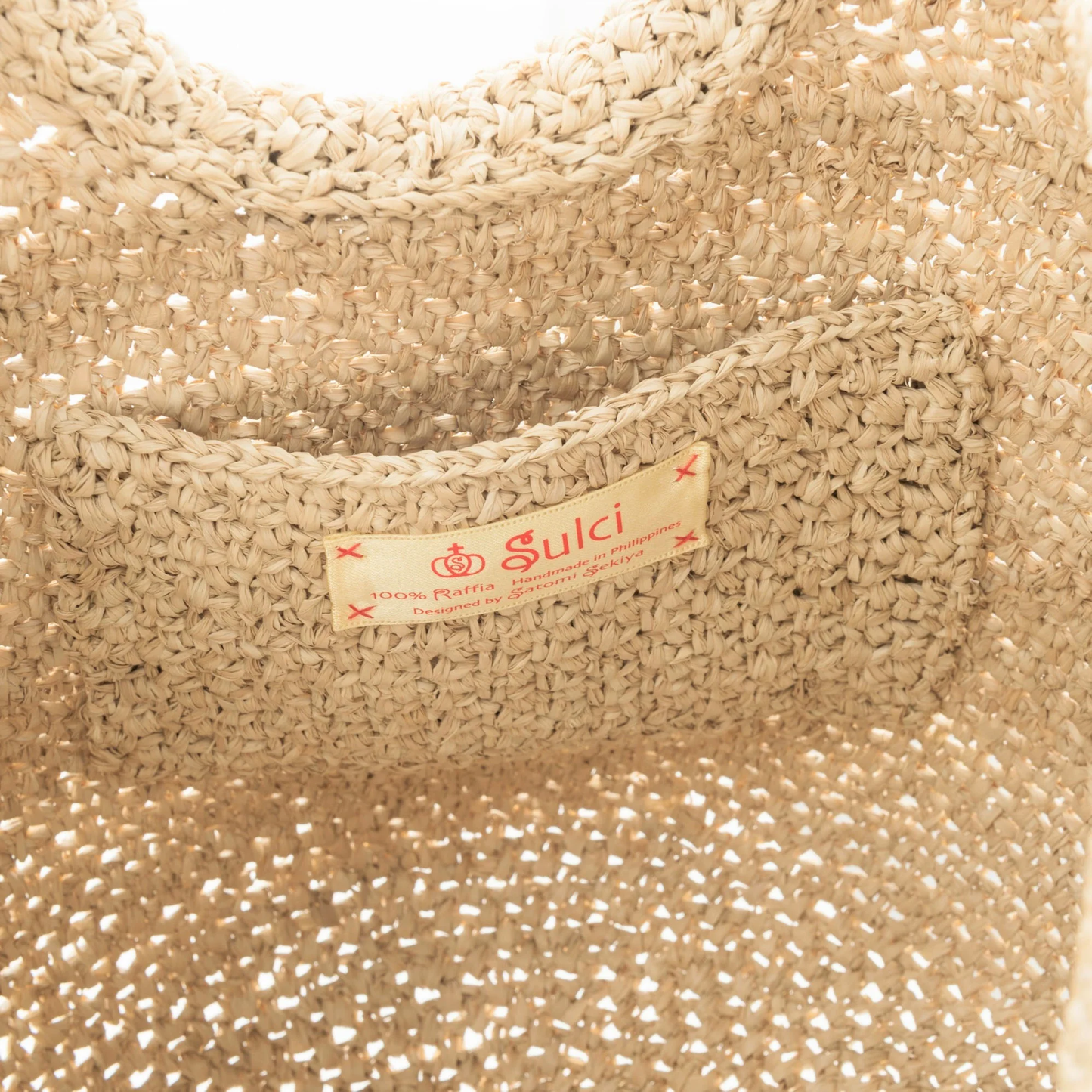 Hand Crochet Raffia Bag - CROWN