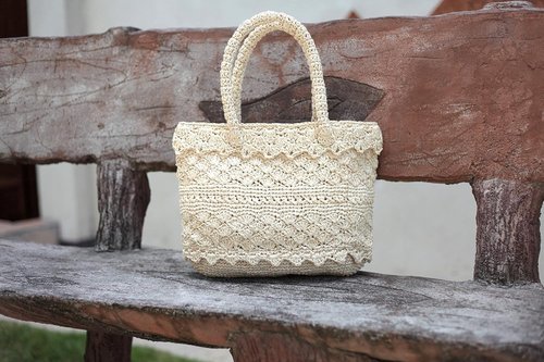 Hand Crochet Raffia Bag - ELLY