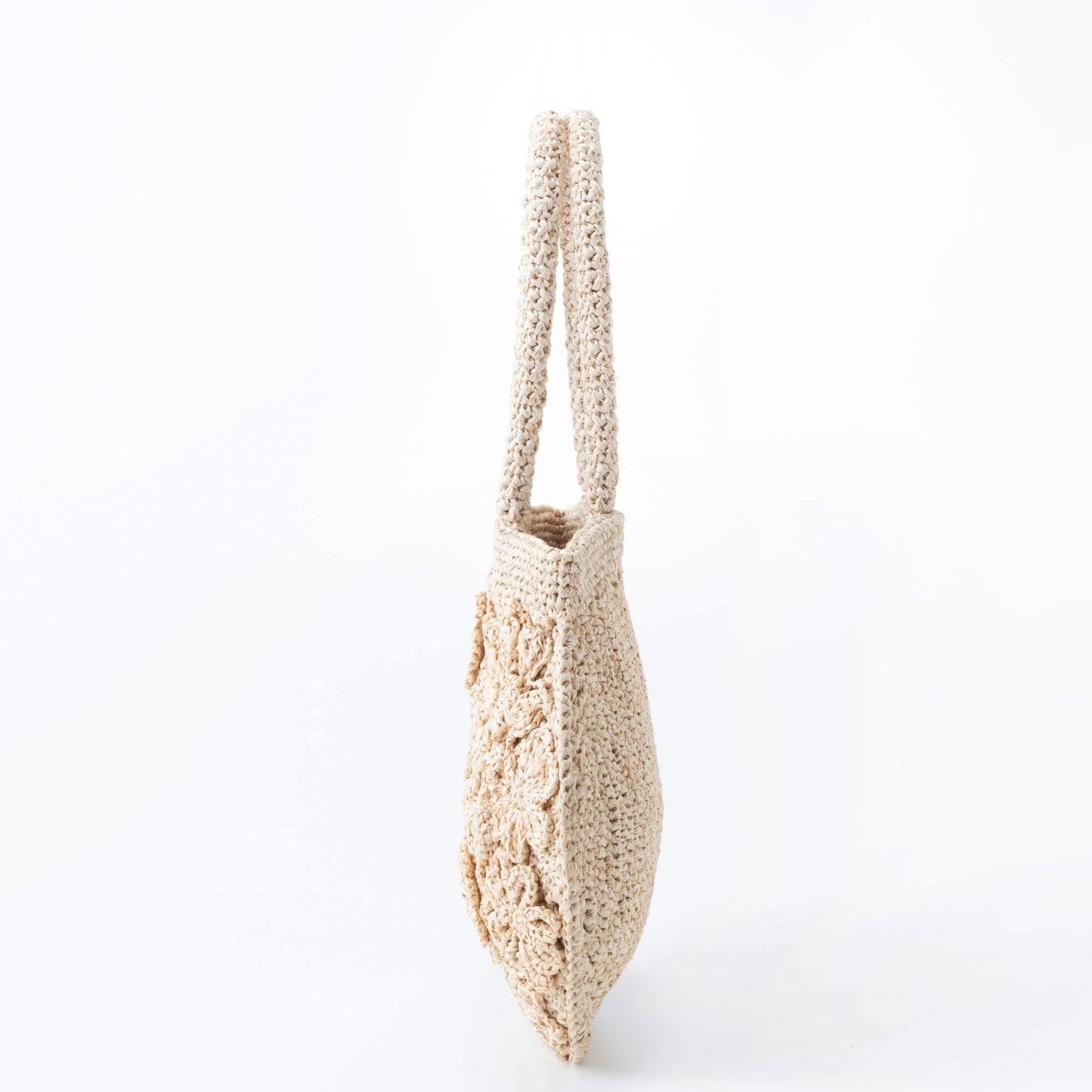 Hand Crochet Raffia Bag - FLORAL