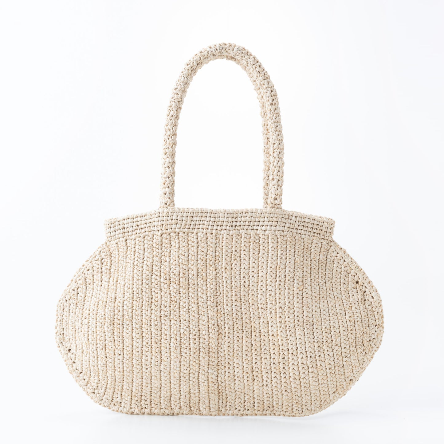 Hand Crochet Raffia Bag - FLORAL