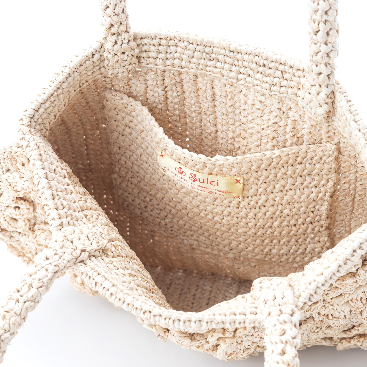 Hand Crochet Raffia Bag - FLORAL