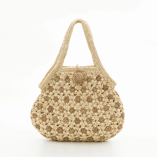 Hand Crochet Raffia Bag - FLORIAN