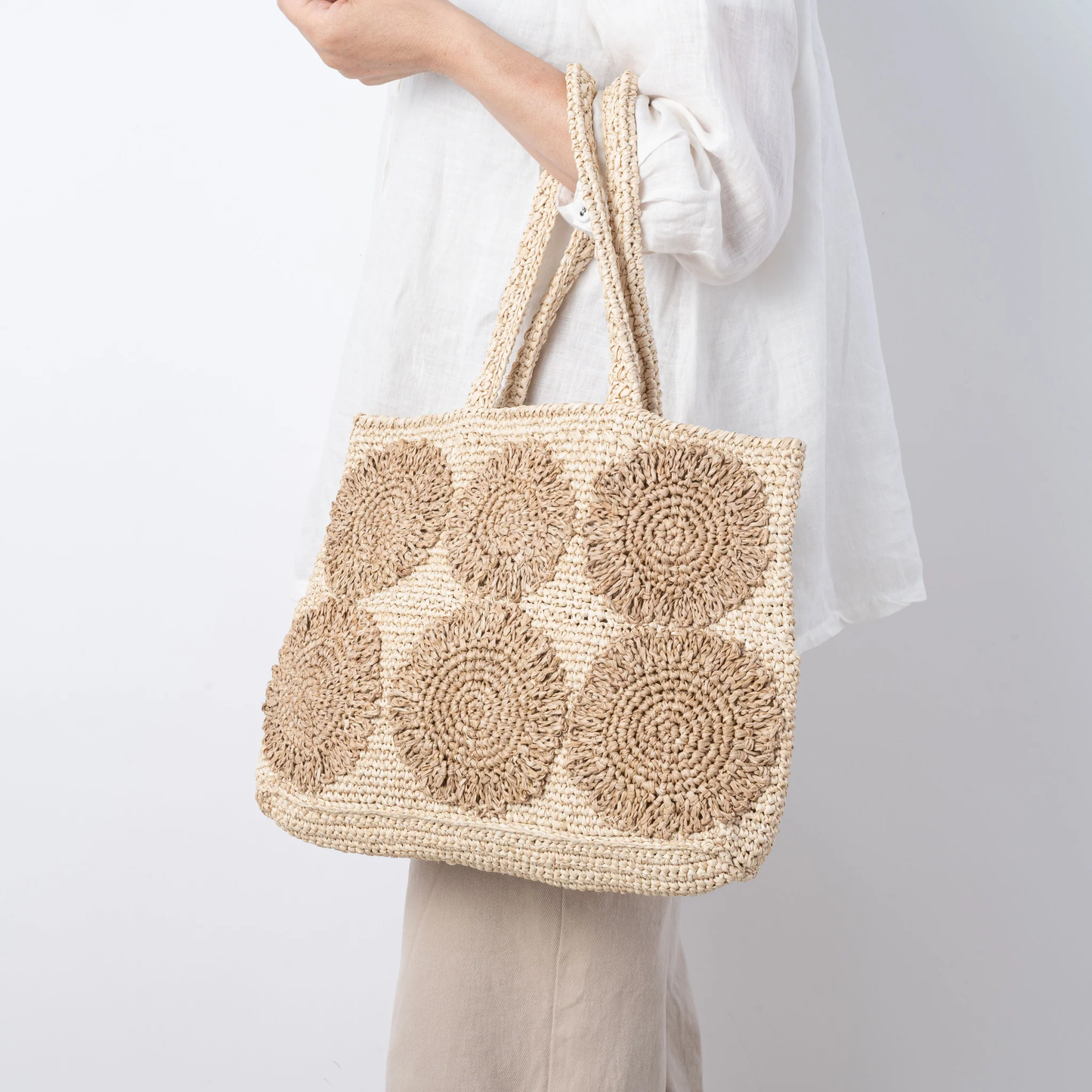 Hand Crochet Raffia Bag - GEM