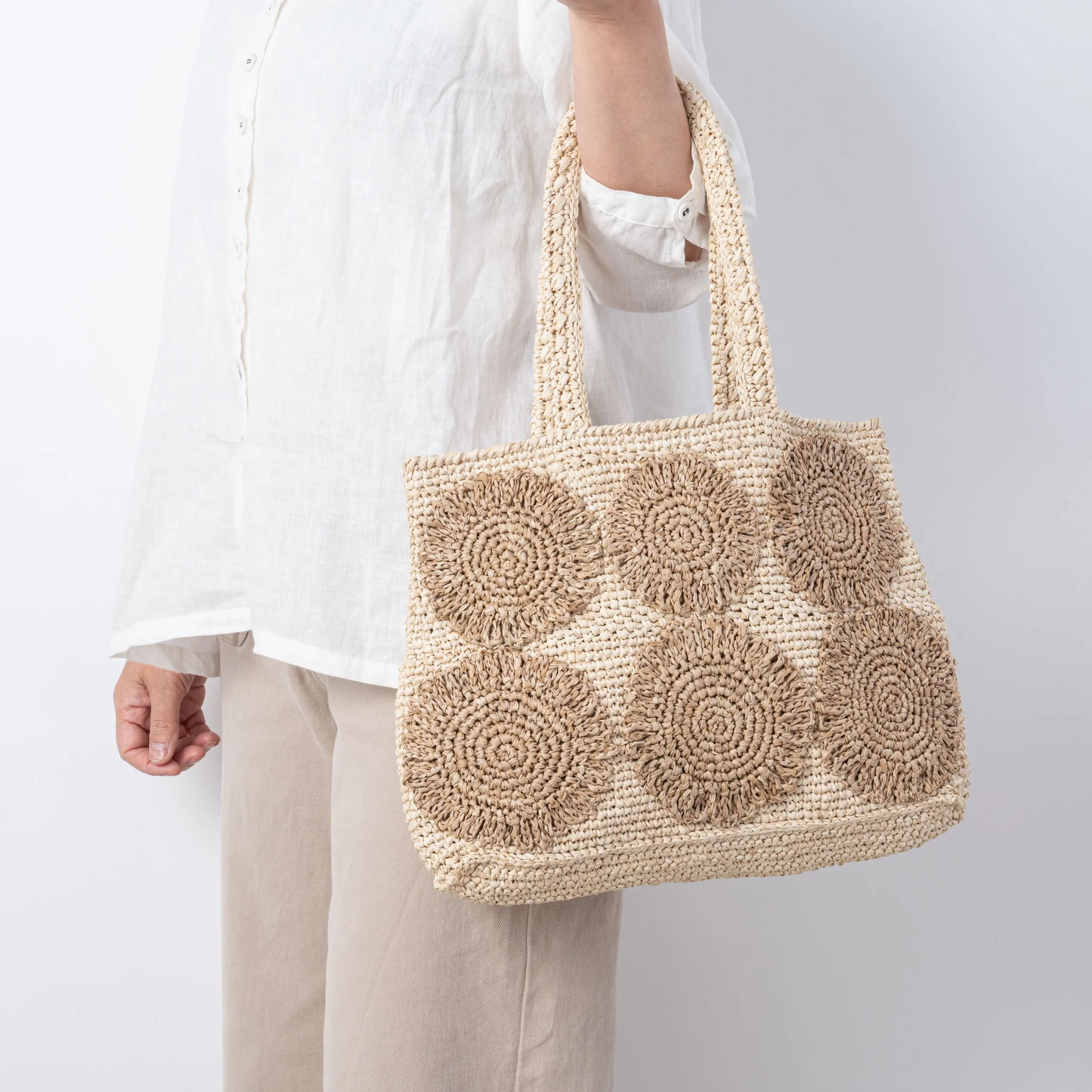 Hand Crochet Raffia Bag - GEM