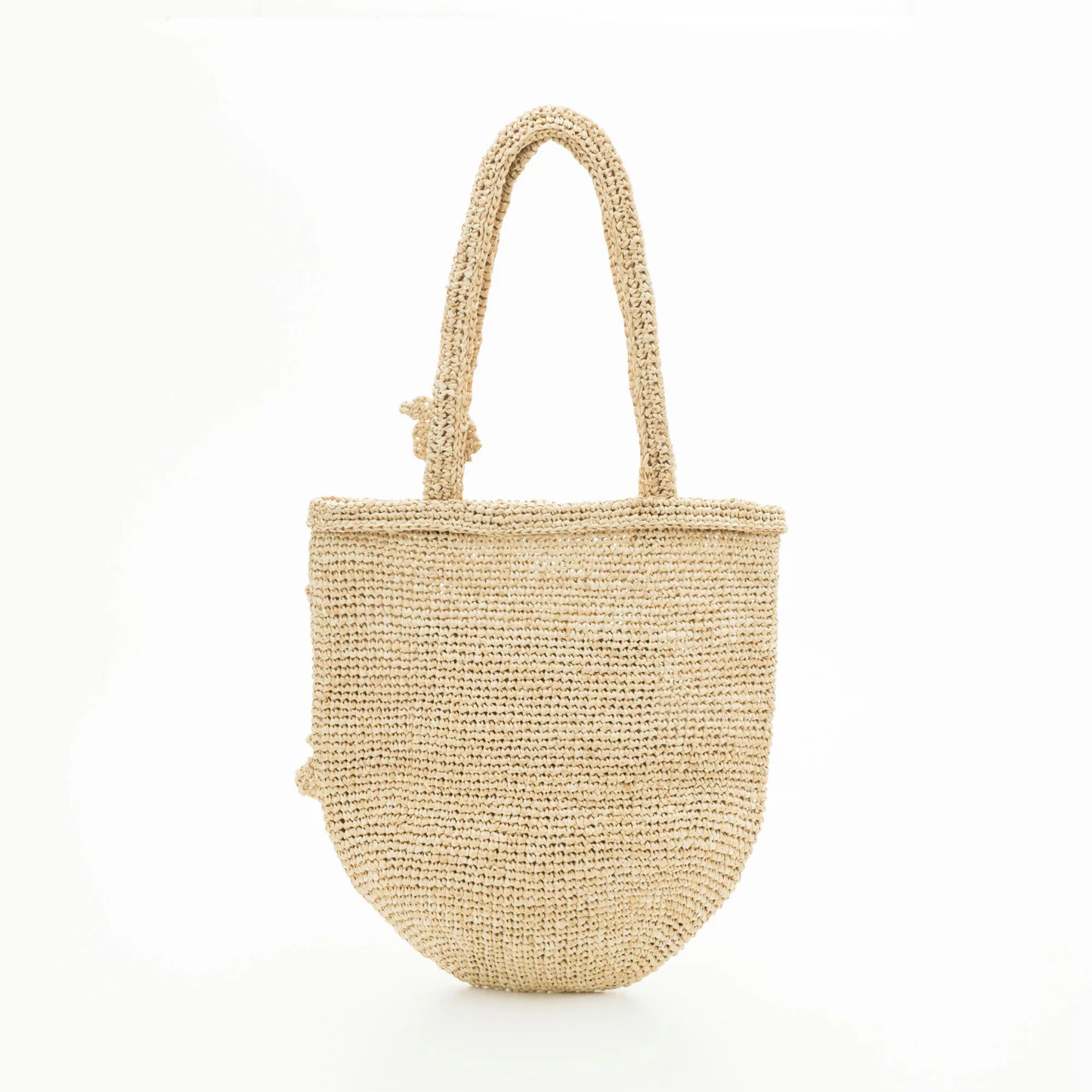 Hand Crochet Raffia Bag - GRAPE