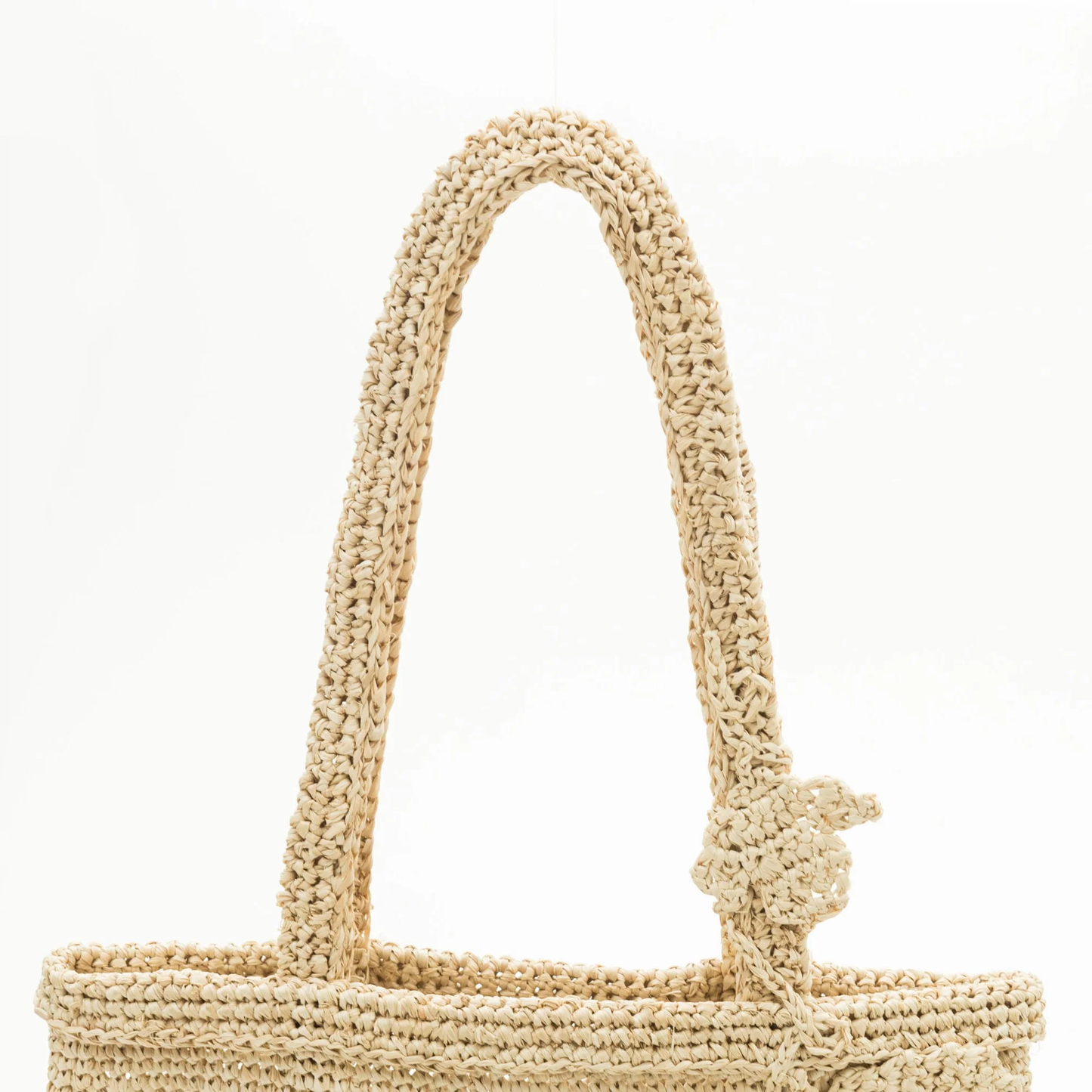 Hand Crochet Raffia Bag - GRAPE