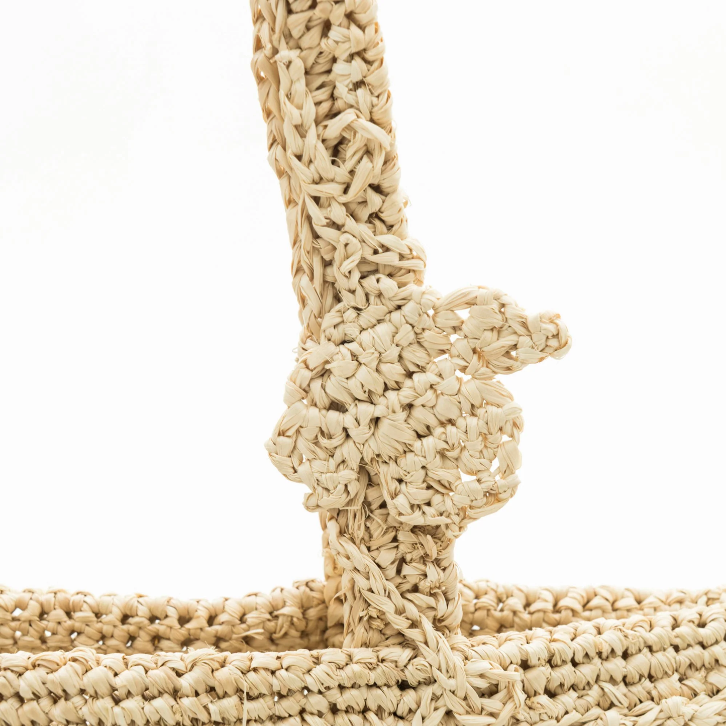 Hand Crochet Raffia Bag - GRAPE