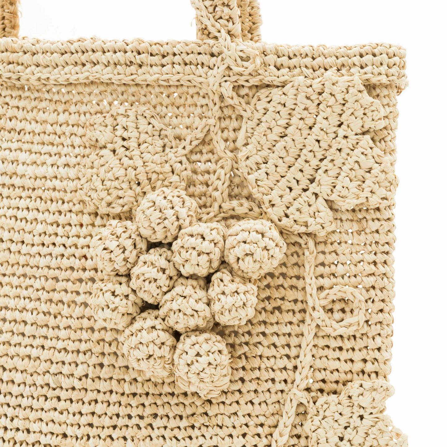 Hand Crochet Raffia Bag - GRAPE