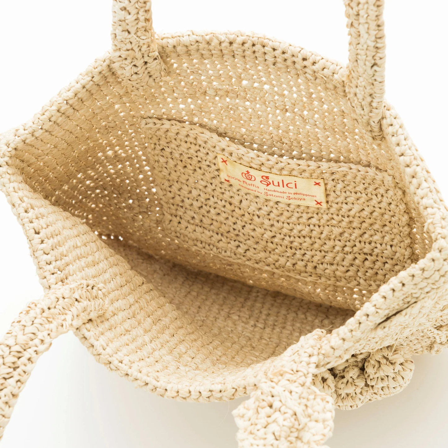 Hand Crochet Raffia Bag - GRAPE