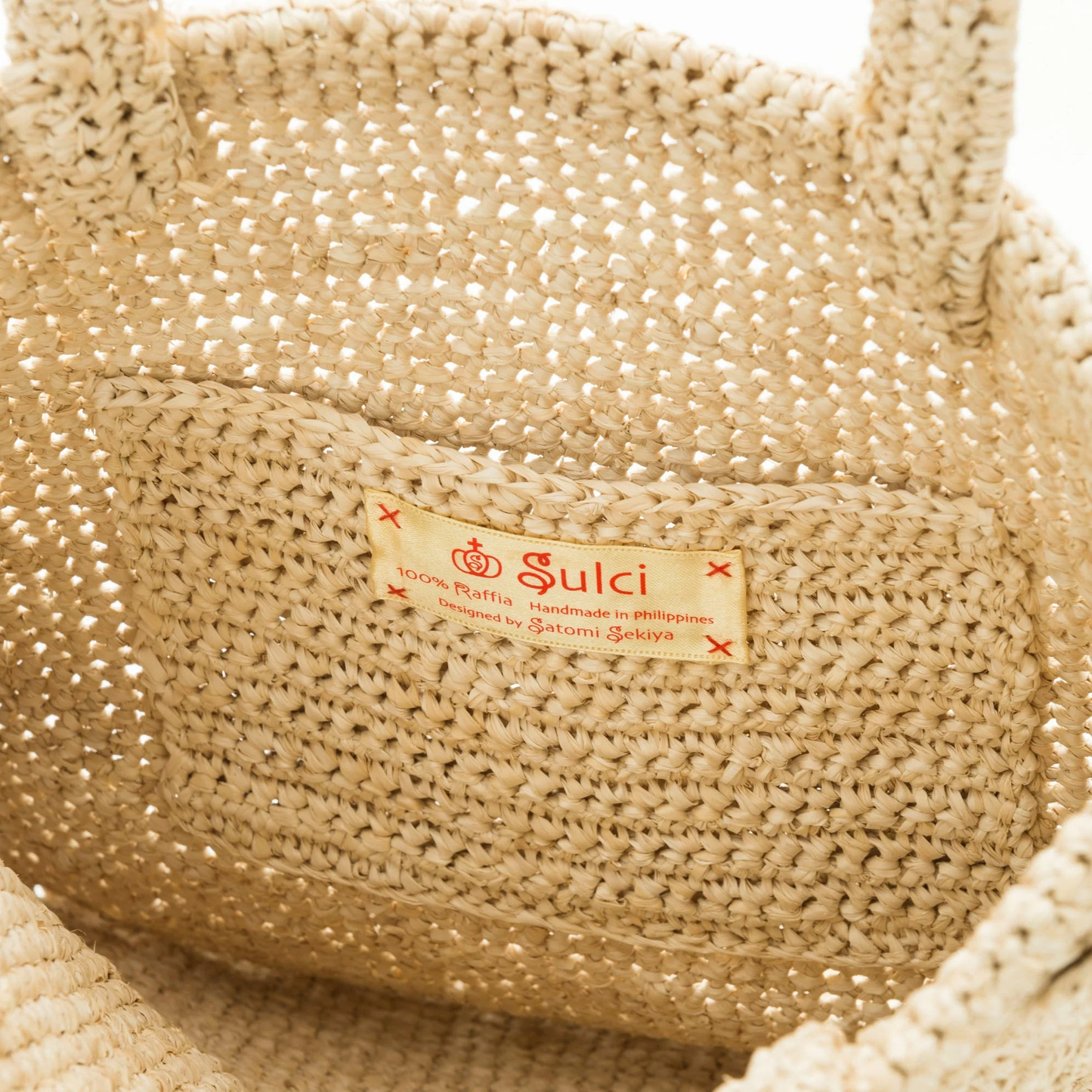 Hand Crochet Raffia Bag - GRAPE