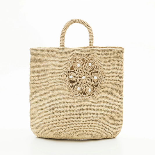 Hand Crochet Raffia Bag - HEXA