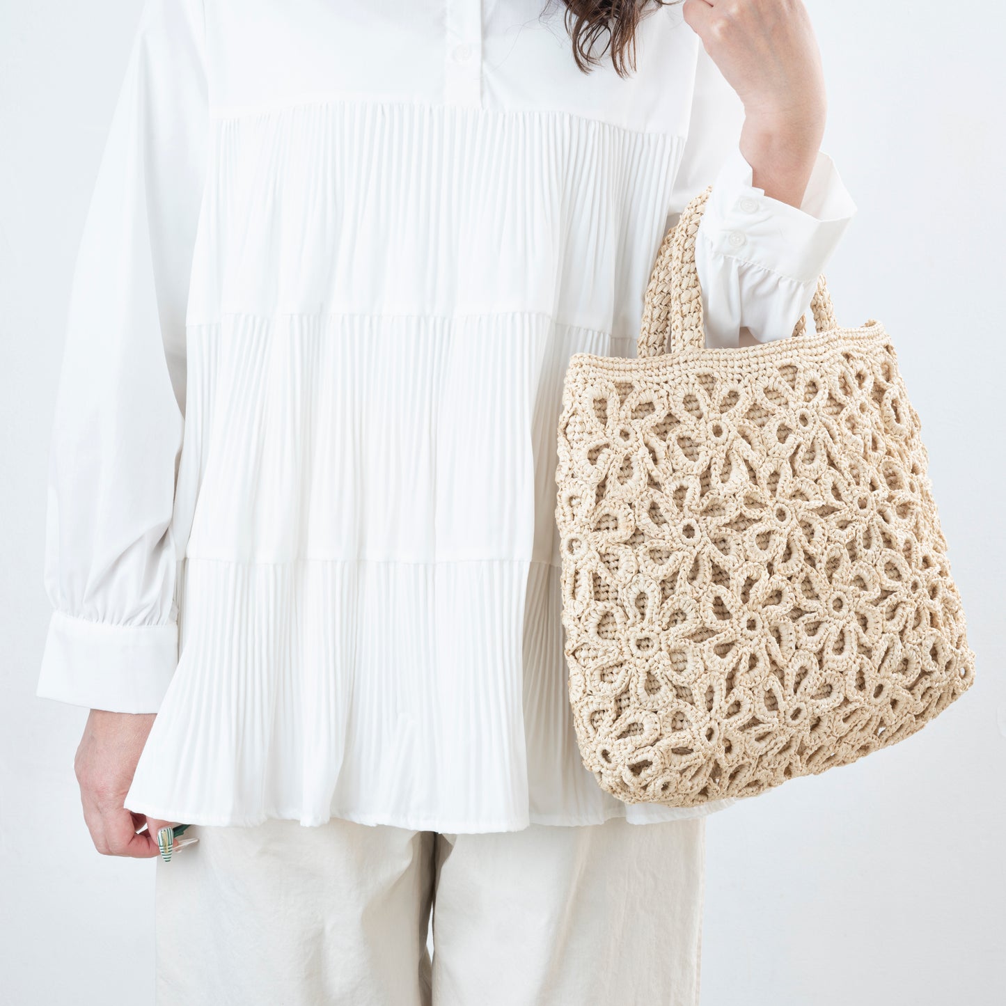 Hand Crochet Raffia Bag - HOBANA