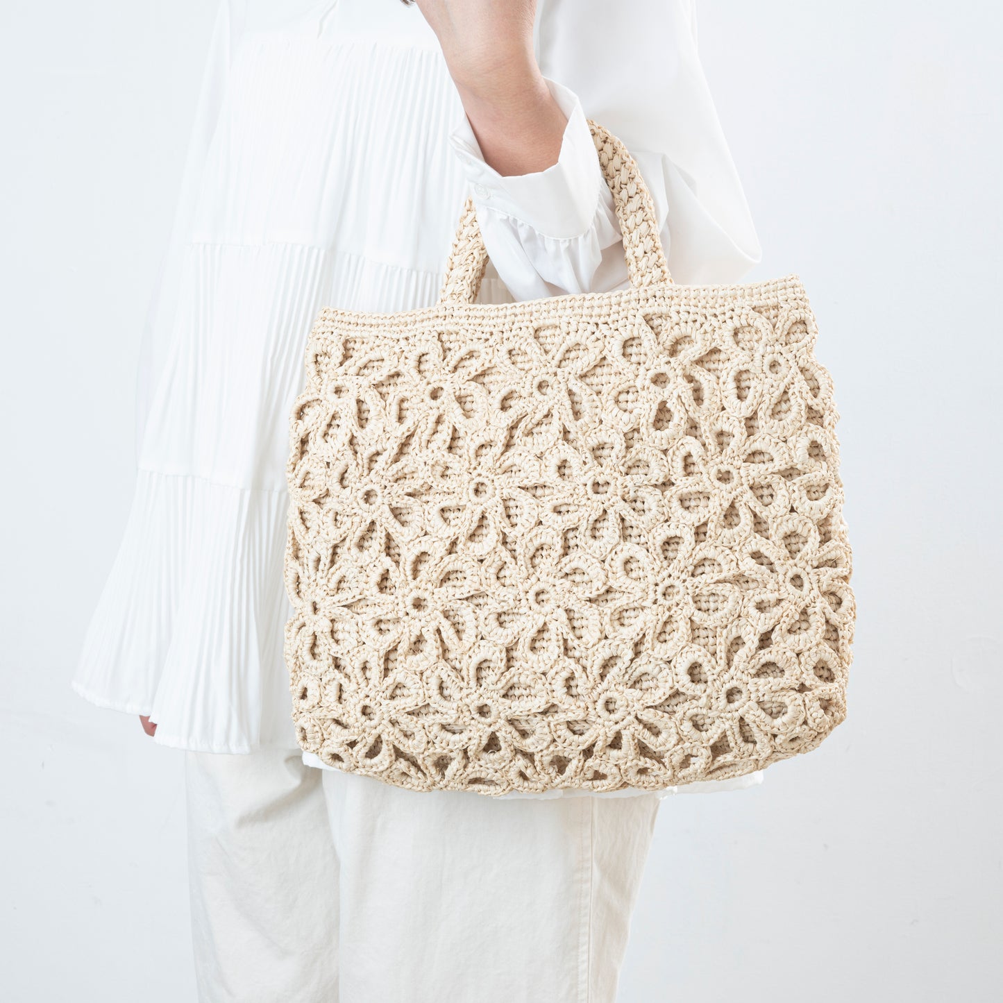Hand Crochet Raffia Bag - HOBANA