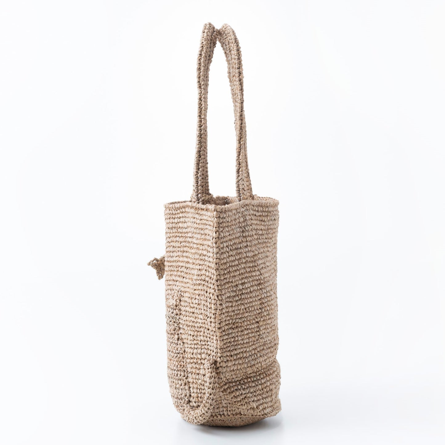 Hand Crochet Raffia Bag - KITTEN (Chocolate)