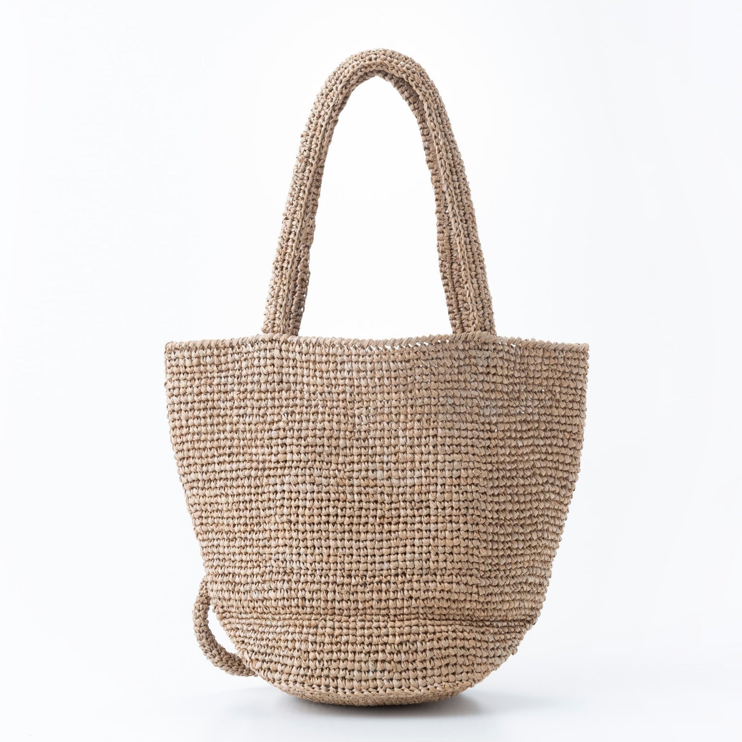 Hand Crochet Raffia Bag - KITTEN (Chocolate)