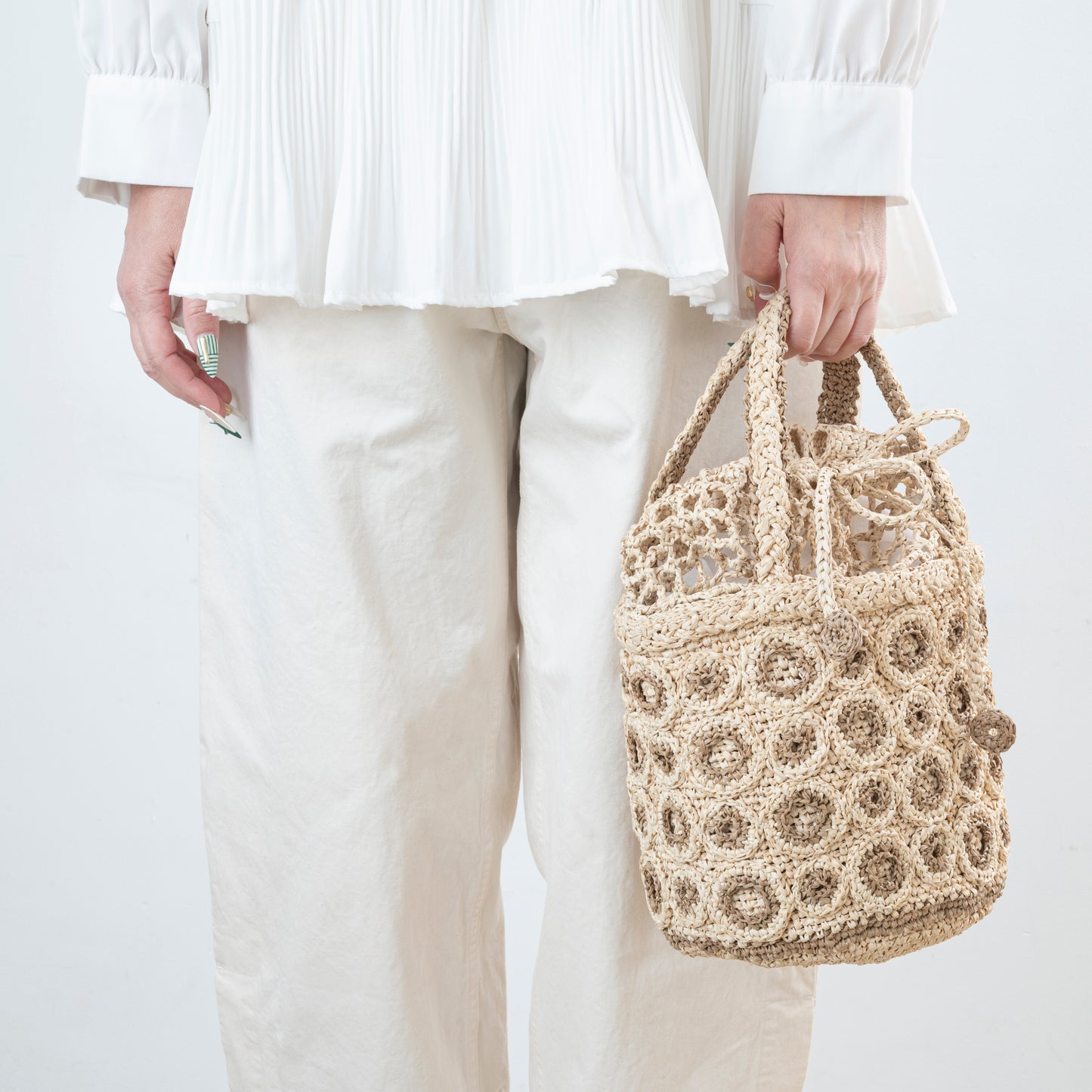 Hand Crochet Raffia Bag - RANDY