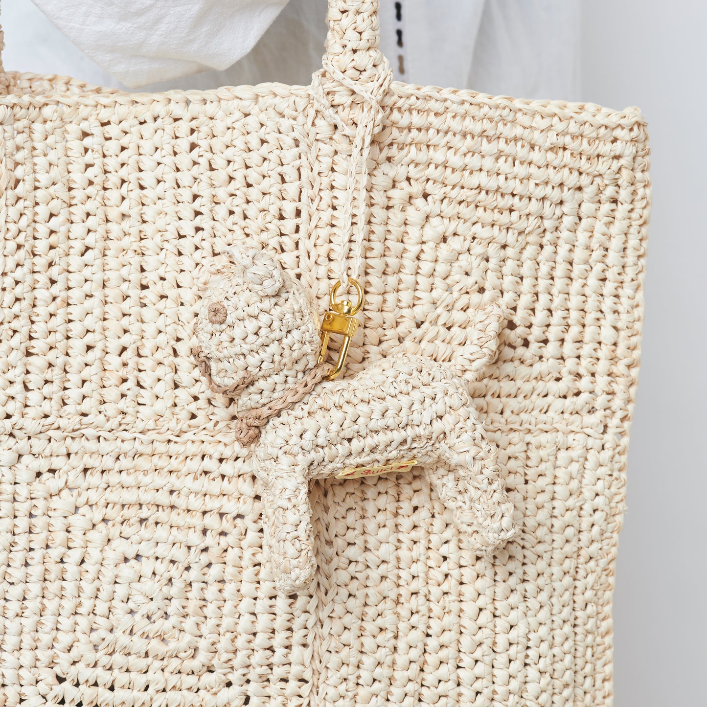 Hand Crochet Raffia Bag - MAZE (Beige)
