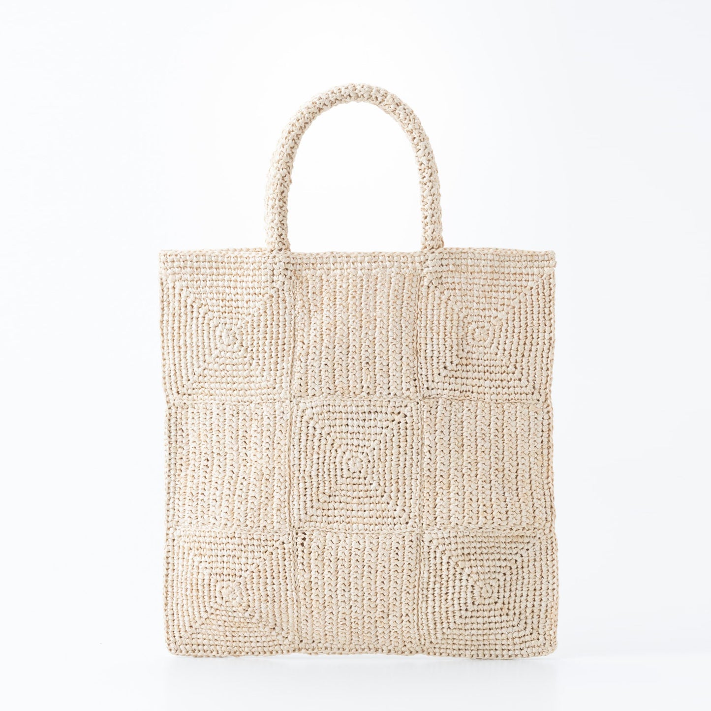Hand Crochet Raffia Bag - MAZE (Beige)