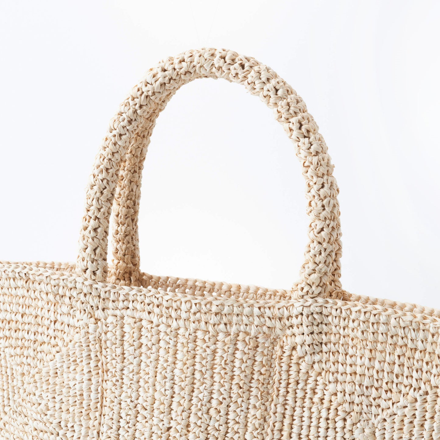 Hand Crochet Raffia Bag - MAZE (Beige)