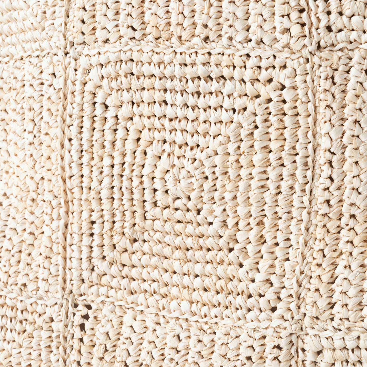 Hand Crochet Raffia Bag - MAZE (Beige)