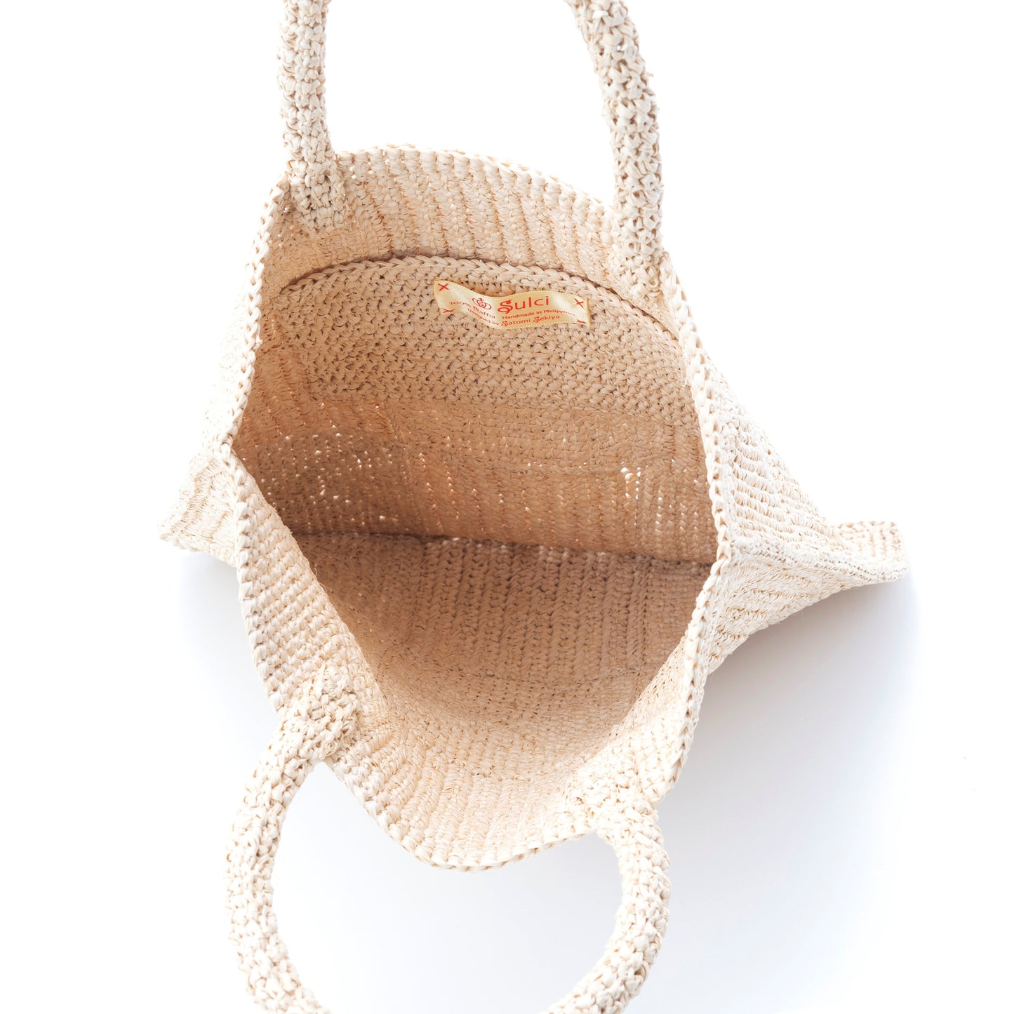 Hand Crochet Raffia Bag - MAZE (Beige)