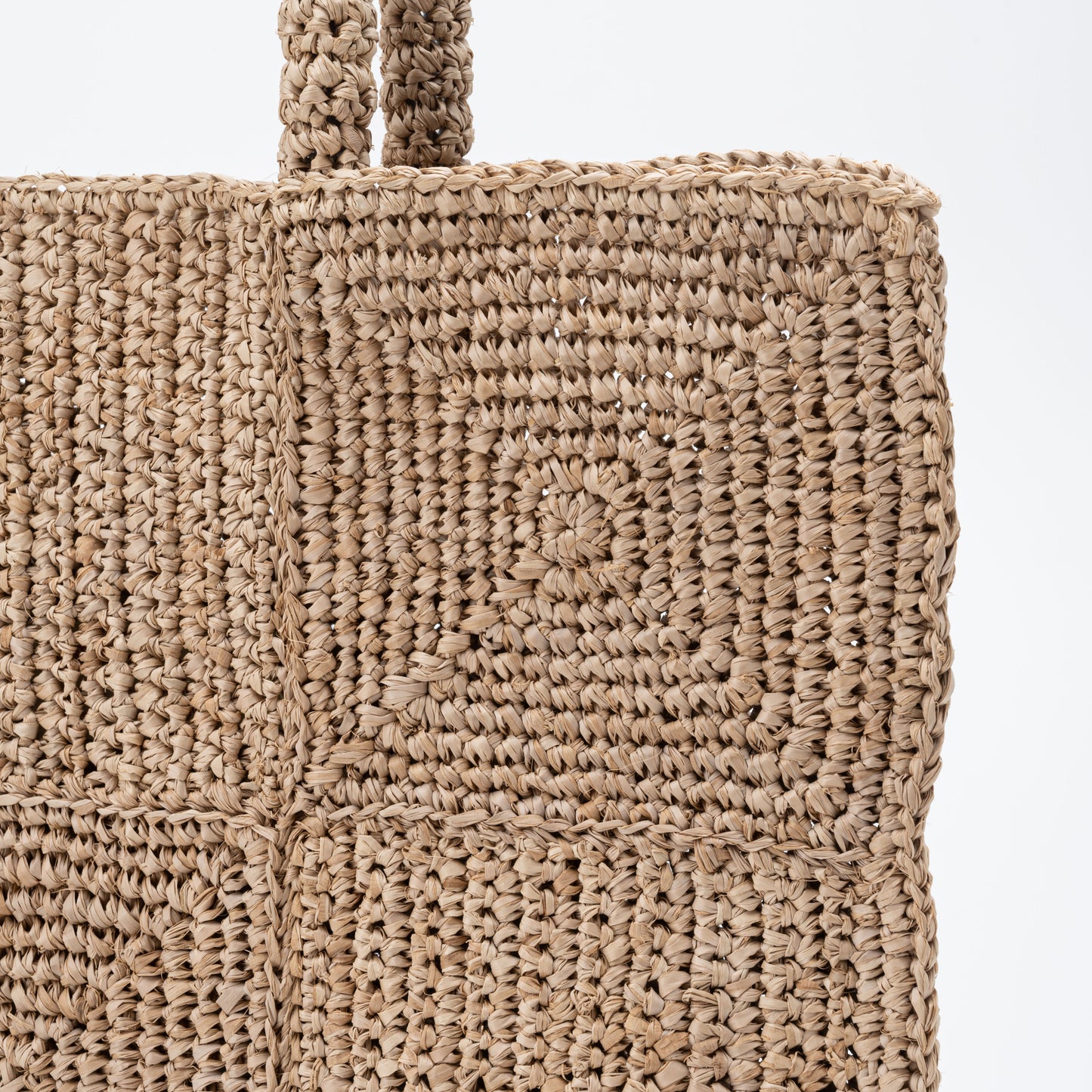 Hand Crochet Raffia Bag - MAZE (Chocolate)