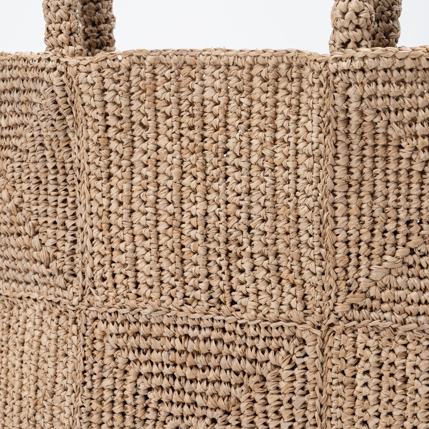 Hand Crochet Raffia Bag - MAZE (Chocolate)
