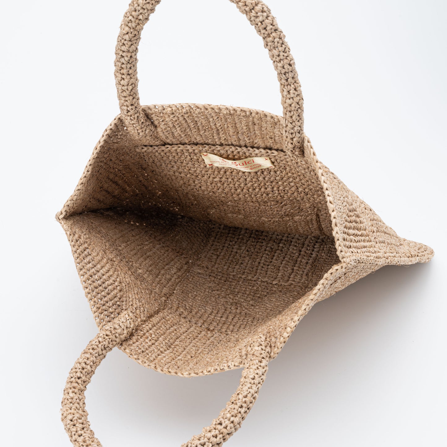 Hand Crochet Raffia Bag - MAZE (Chocolate)